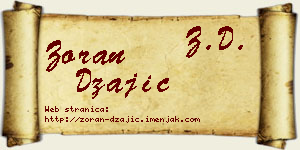 Zoran Džajić vizit kartica